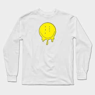 Drippy Six-Eyed Smiley Face, Medium Long Sleeve T-Shirt